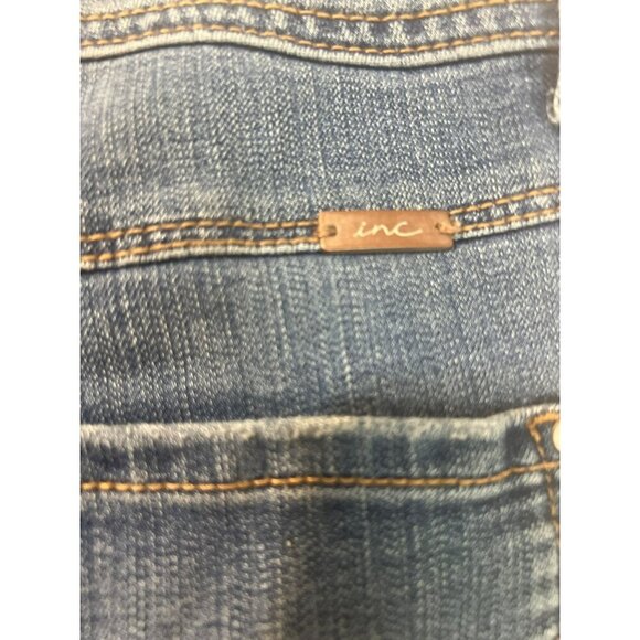 Inc Skinny Leg Regular Fit Jean Lace Hem inset Sz 14P Medium Wash Button Fly boh - Picture 7 of 11